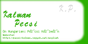 kalman pecsi business card